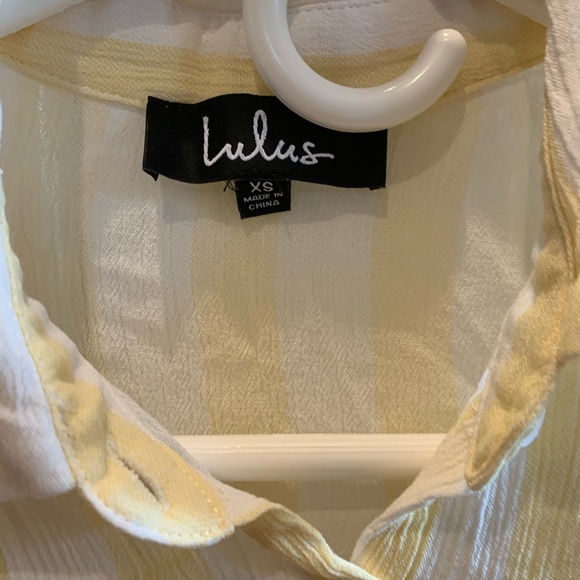 Striped Tie Front Button Up - Picture 2 of 3